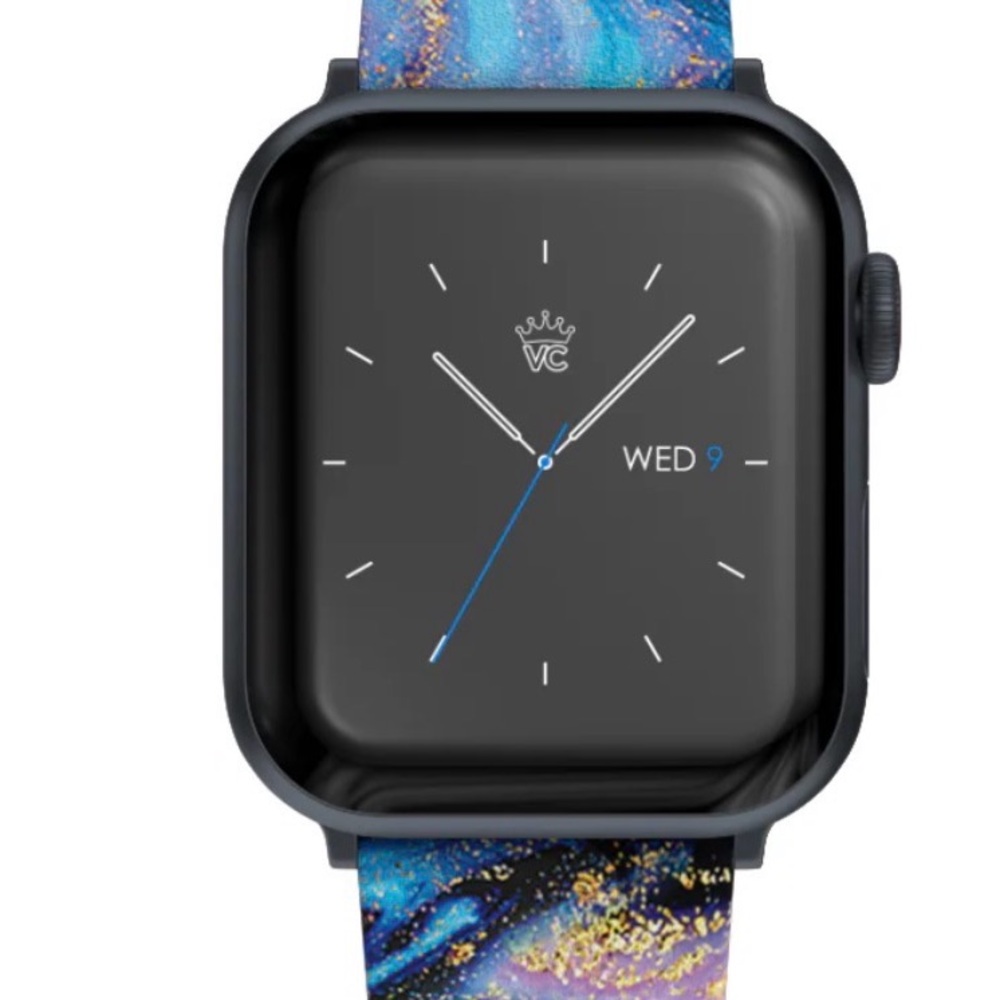 Velvet Caviar Galaxy Glitter Apple Watch Band 38mm/40mm Vegan Leather - Picture 2 of 9